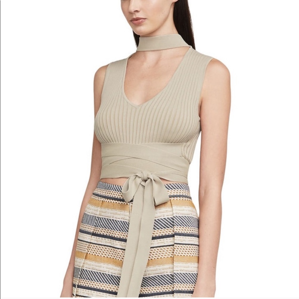 Bcbg Hana Mock Neck Cropped Sweater Top - NWT